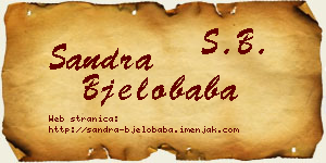 Sandra Bjelobaba vizit kartica
